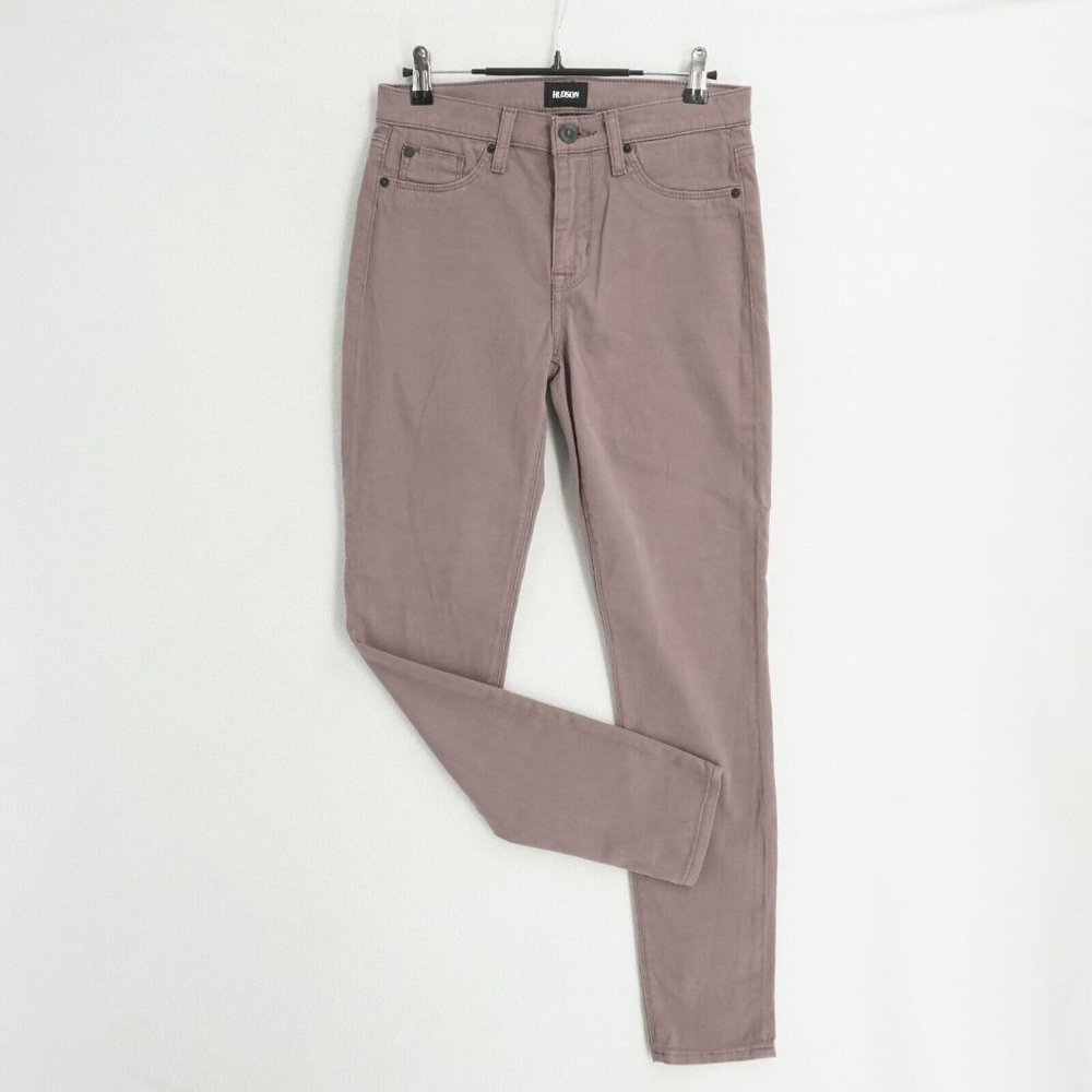 Hudson Womens Jeans Nico Mid Rise Ankle Super Skinny Purple Size 27